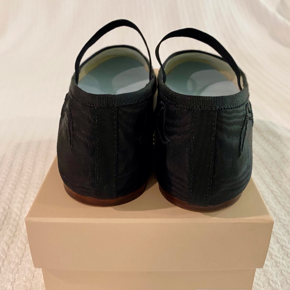 LOEFFLER RANDALL x SALTER HOUSE Black Moire Bow Flats sz 10.5 - Picture 5 of 12